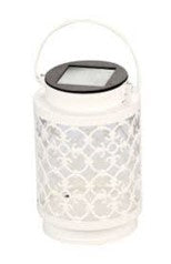Damask White Solar Lantern