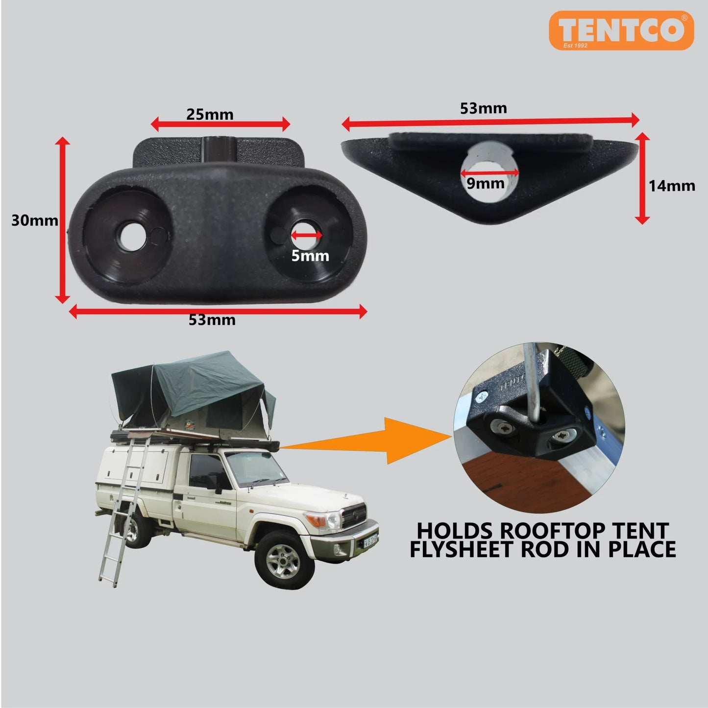 Rooftop Bow Clip 2PC