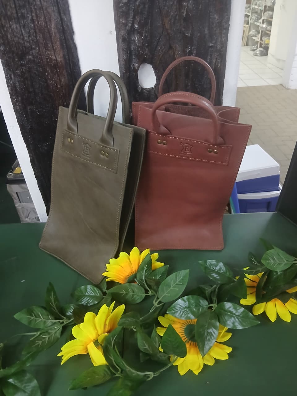 Excelsior Genuine Leather Wine/Brandy & Coke Bag