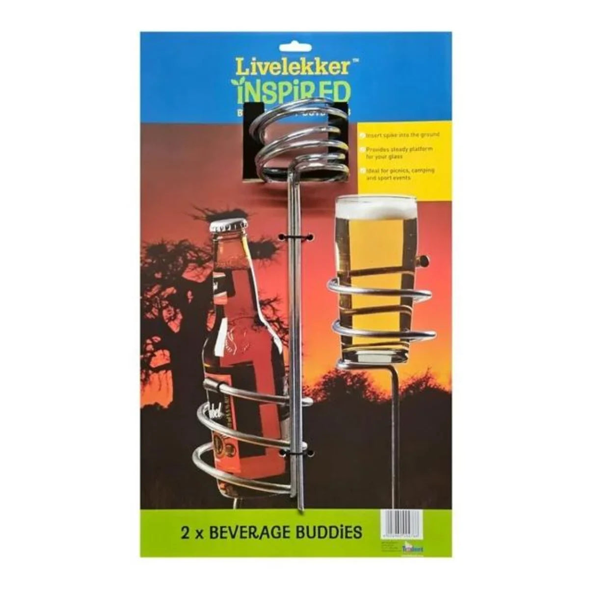 Livelekker Bottle & Wine Glass Holder