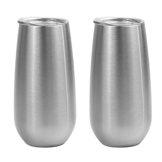 Champagne Flute 2 x 150ml Double Wall S/S