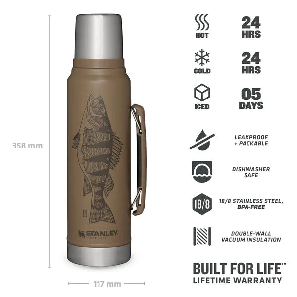 Stanley Classic Bottle 1.0L Fish