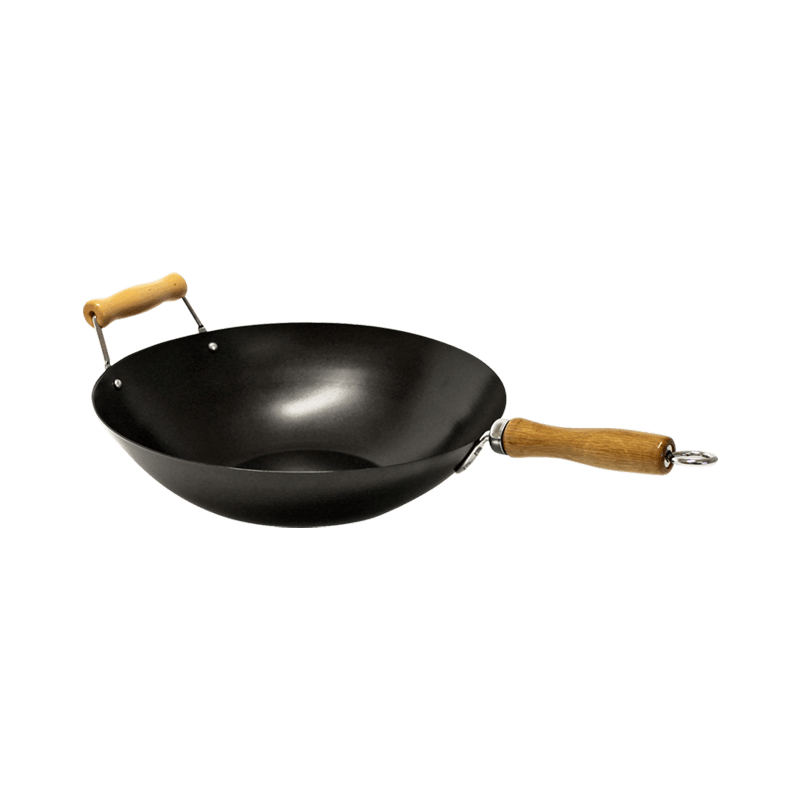 Wok with Wooden Handle