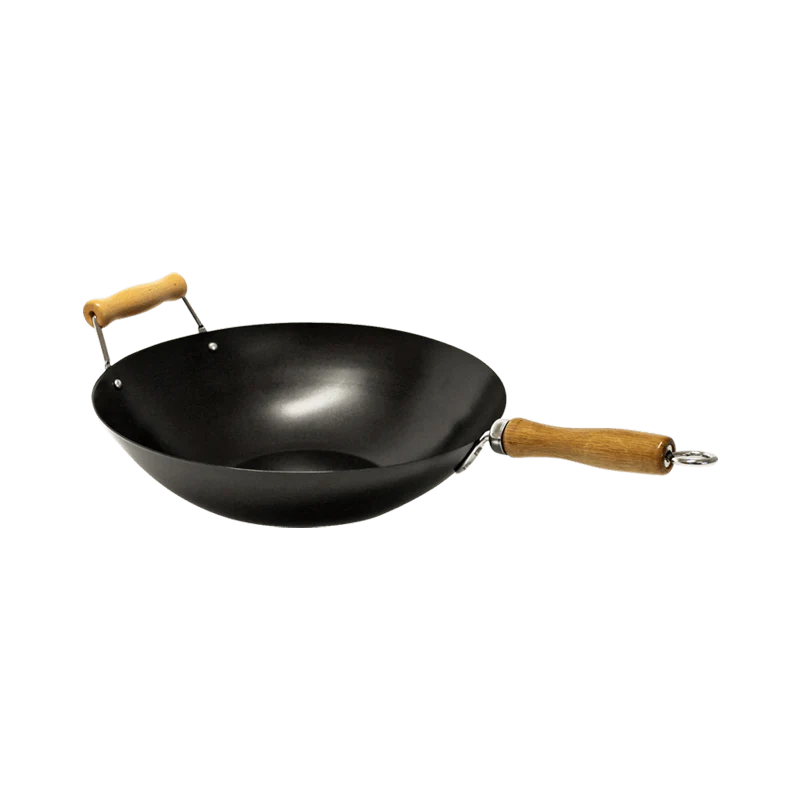 Wok with Wooden Handle