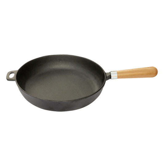 Frying Pan with Wooden Handle