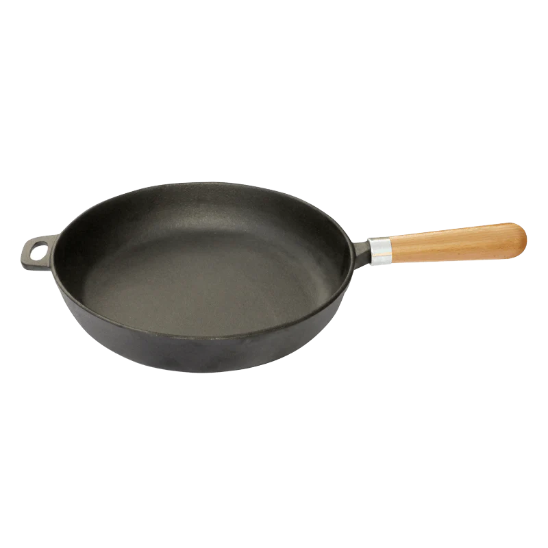 Frying Pan with Wooden Handle