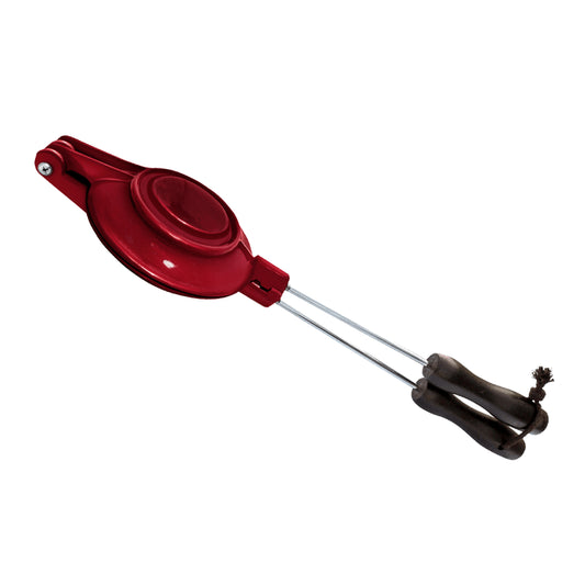 Cast Iron Jaffel Maker Red Enamel
