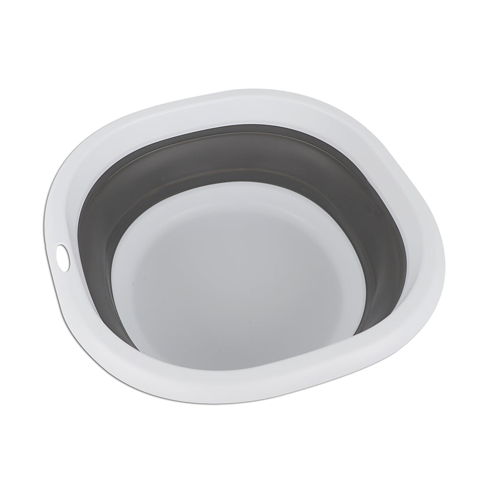 Foldaway 10L Washing Up Bowl (WHite / Grey)