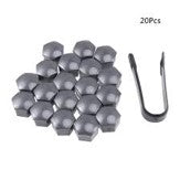 Wheel Nut Hex Cap Small 22mm Grey