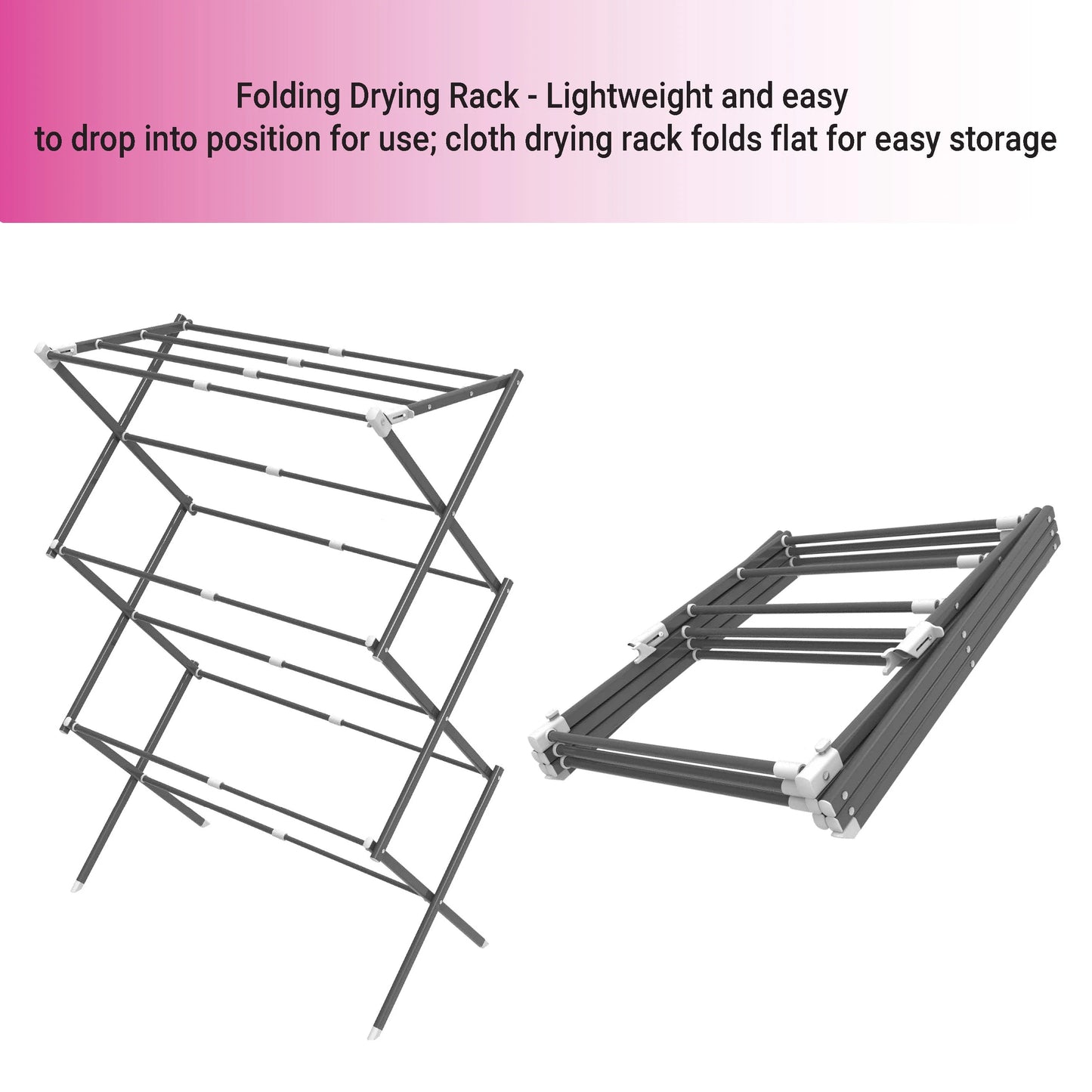 Alva 3-Tier Clothes Drying Stand - Foldable, Extendable - 7.5M Capacity