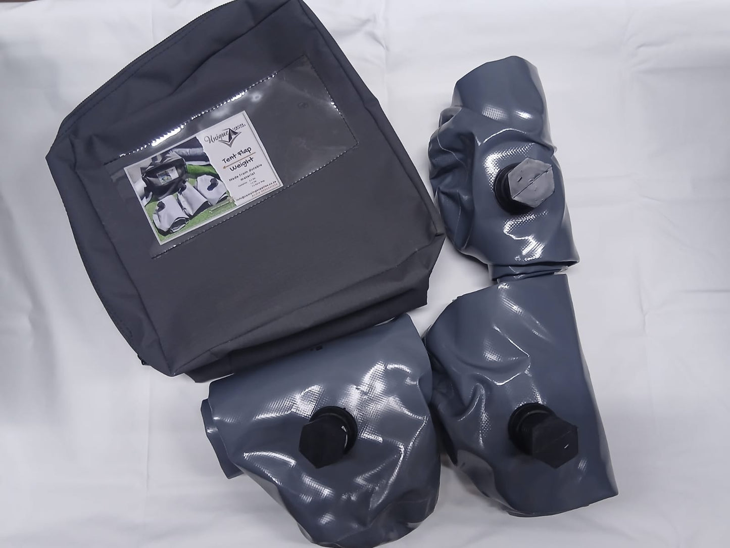 Tent Flap Weights Set – 2 × 2m + 1 × 1m Tubes with Canvas Carry Bag