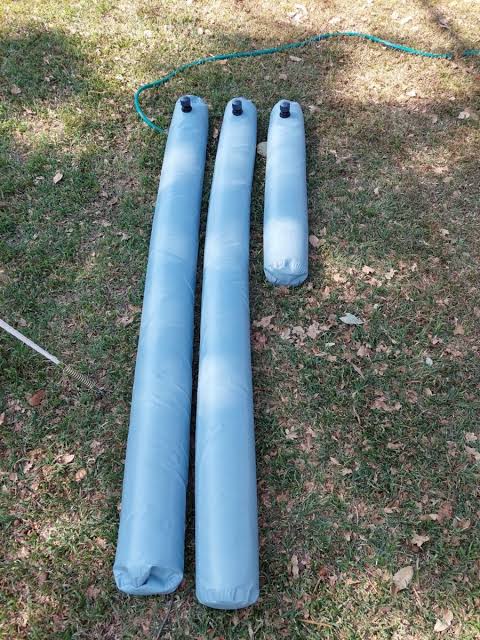 Tent Flap Weights Set – 2 × 2m + 1 × 1m Tubes with Canvas Carry Bag